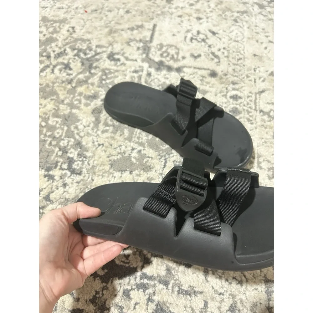 Men's Black Chaco Slides Size 11